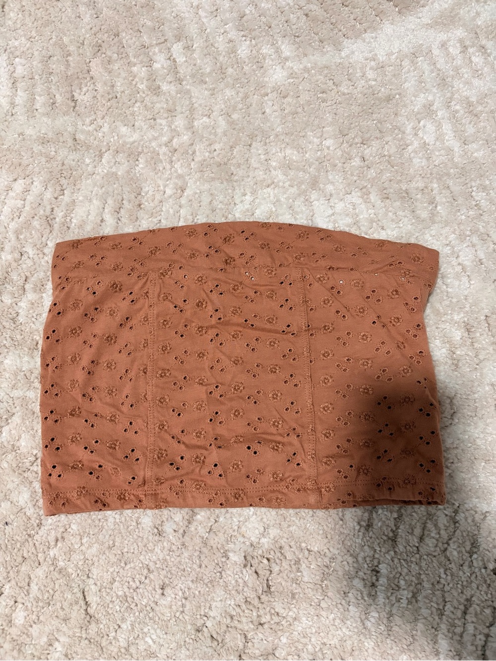 Aeropostale Rust Eyelet Crop Tube Top
